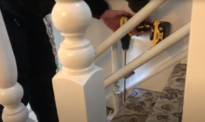 unscrew stairlift rail legs