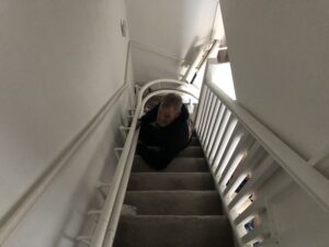 removing a stairlift rail