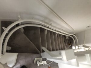 a curved stairlift removal